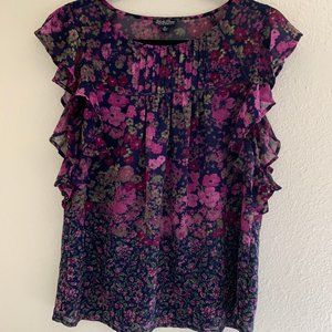 Lucky Brand | Blue and purple floral top